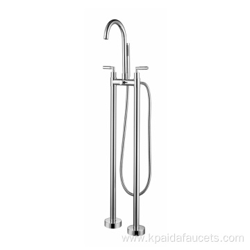 Brushed Waterfall Floorstanding Bathtub Faucet